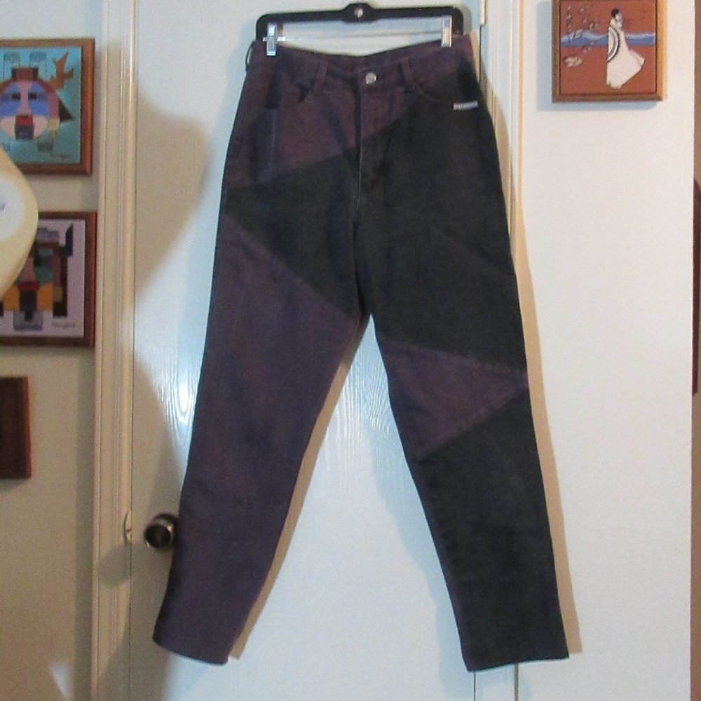 ROUGHRIDER Purple Black Southwest Western Jeans 13/14